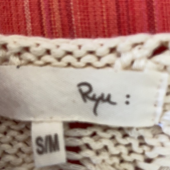 Ryu Open Weave Cropped Sweater Sz S - Picture 8 of 9